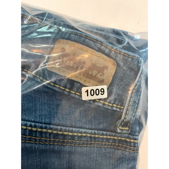 Levis 529 Jeans Womens 28 Low Rise Curvy Slim Fit Stacked Button Whiskered Denim - Picture 10 of 10